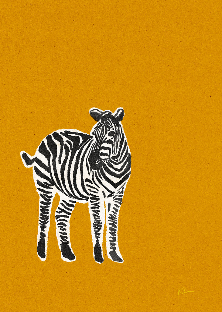 zebra-riso-scandinavian-design-orange-mustard-black-white-poster-art-print-minimalistic