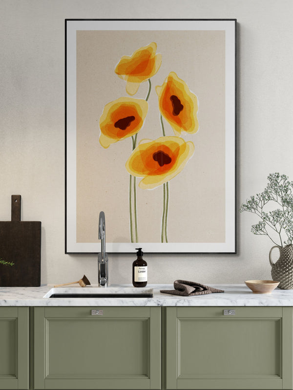Oriental Poppies — room view
