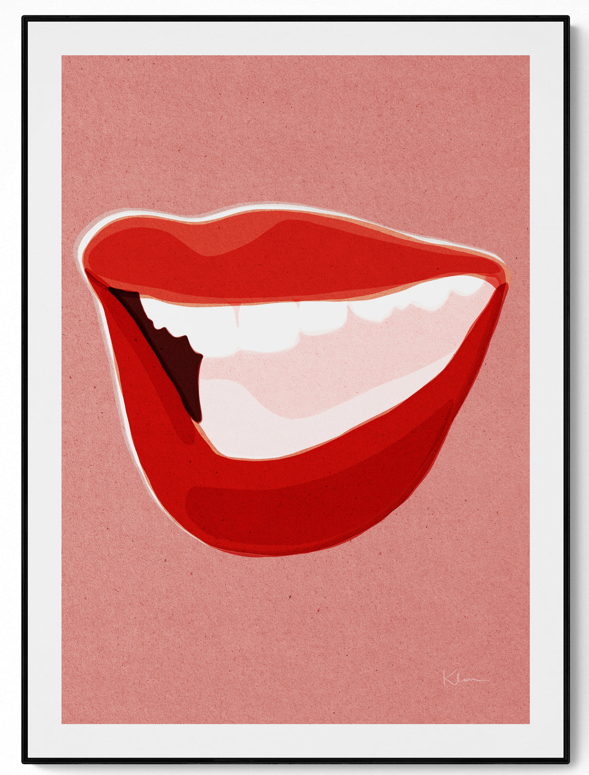 Red Lips — Riso Art Print | NEAT Stockholm
