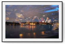 Load image into Gallery viewer, Photography — Stockholm at night, Gröna Lund lights reflected in restaurant window — NEAT Stockholm
